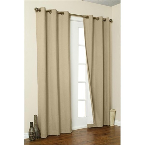 Escenografia Thermalogic Insulated Solid Color Grommet Top Curtain Panel Pairs - Khaki - 160 x 84 in. - ES2842999