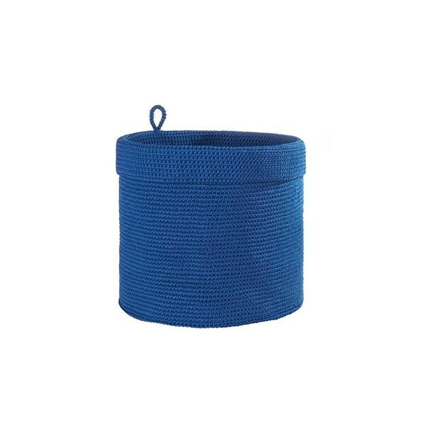 Heritage Lace Heritage Lace MC-1115CB 12 x 12 in. Mode Crochet Round Basket; Cobalt Blue - MC-1115CB