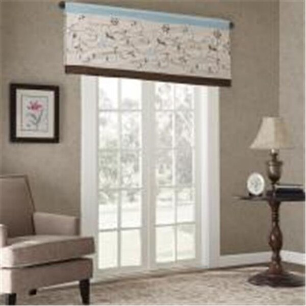 Madison Park Madison Park MP41-3505 Serene Embroidered Window Valance With Lining - MP41-3505