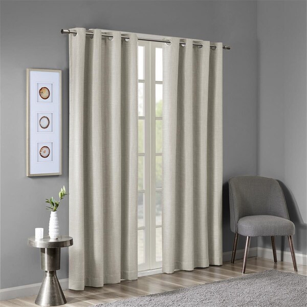 Sunsmart 50 x 84 in. Printed Heathered Blackout Panel - Taupe - SS40-0032