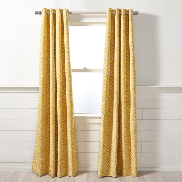 Safavieh 52 x 84 in. Cecille Single Panel Window Treatment, Yellow - WDT1056A-5284
