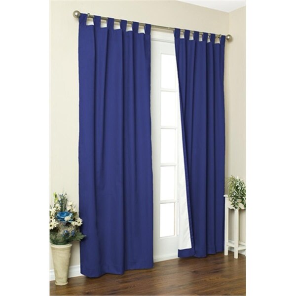 Escenografia Thermalogic Insulated Solid Color Tab Top Curtain Pairs - Navy - 80 W x 95 H in. - ES2845649