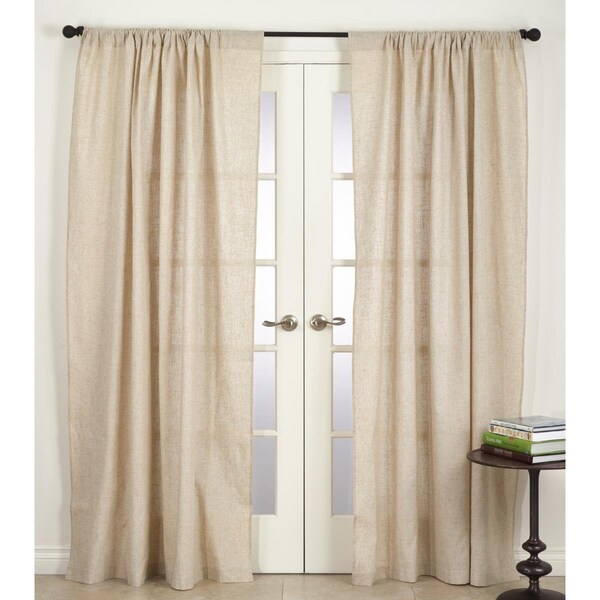 Doba-Bnt 57 x 108 in. Classic Linen Blend Curtain Panel - Natural - SA1626745