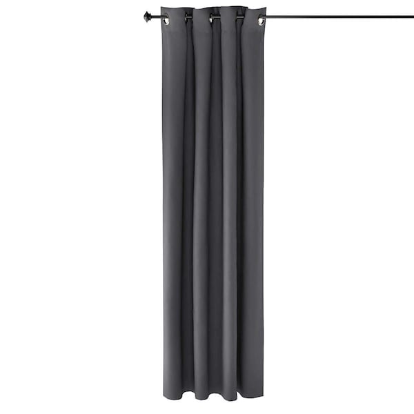 Furinno Collins Blackout Curtain, 52 x 84 in. - 1 Panel - Dark Grey - FC66004DGY