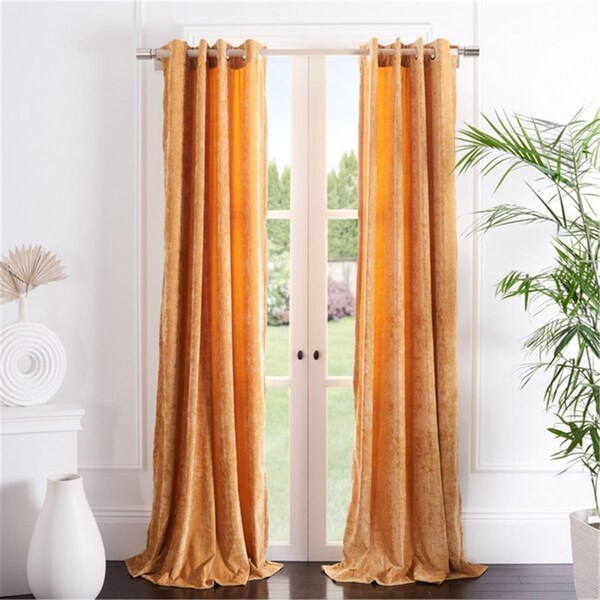 Safavieh 84 x 52 in. Voleria Window Panel Treatment, Mustard - WDT1055C-5284