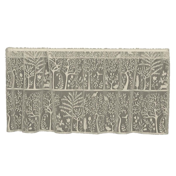 Micasa Heritage Lace 60 x 24 in. Rabbit Hollow Tier, Cafe - MI74757