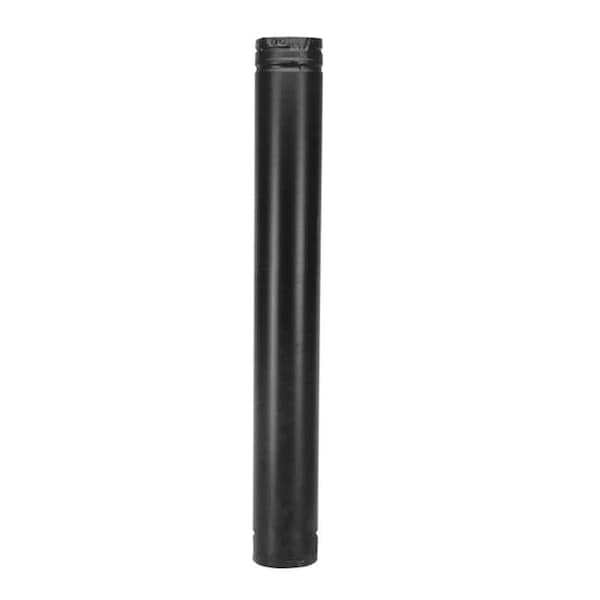 Dura Vent Dura Vent 4PVP-48B 4 in. Dia. x 48 in. Length Pellet Vent Pro Pipe; Black - 4PVP-48B