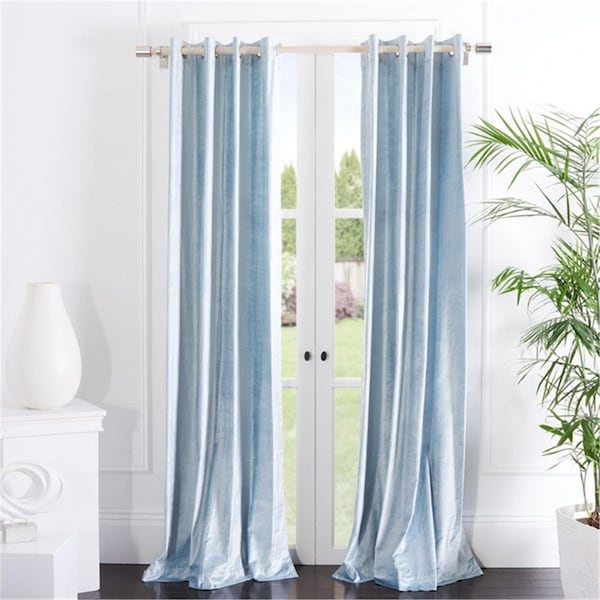 Safavieh Creslia Window Panel Treatment, Sky Blue - WDT1054E-5296