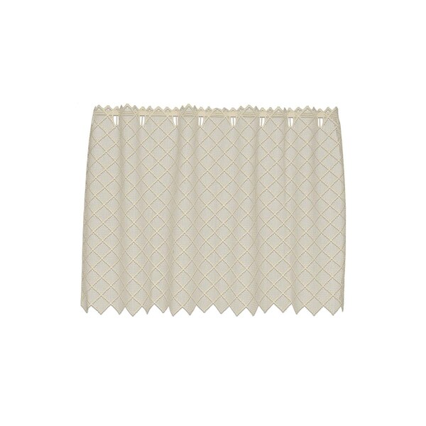 Heritage Lace 48 x 30 in. Filet Crochet Tier; Cafe - 8515C-4830