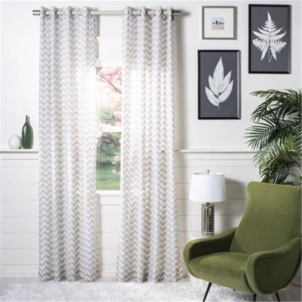 Safavieh Penda Window Panel - Taupe & White - WDT1016A-5284