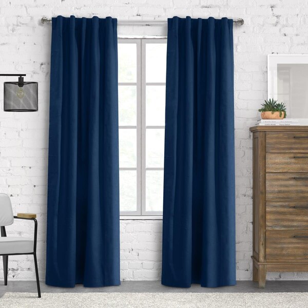 Thermalogic 40 x 84 in. Weathermate Topsions Curtain Panel, Navy - 72107-272-80-84-609