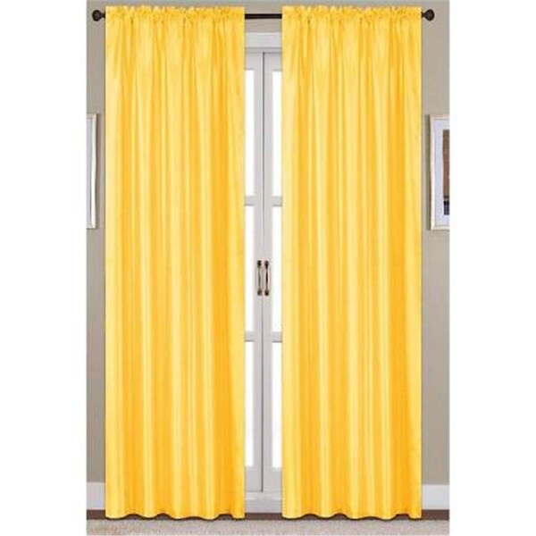 Palacedesigns Nikki Faux Silk 54 x 90 in. Rod Pocket Panel, Neon Green - PA3172481