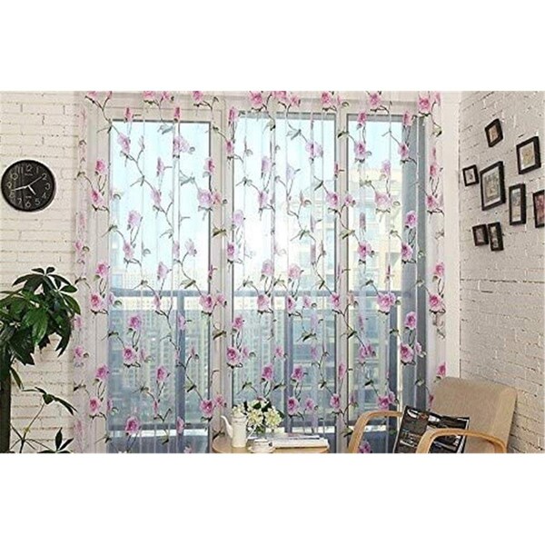 Dolce Mela Window Sheer Curtains Panel - Paris -  60 x 100 in. - DMC478