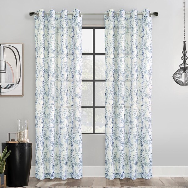 Habitat 52 x 95 in. Jenny Grommet Curtain Panel Window Dressing, Indigo - 71982-109-52-95-645