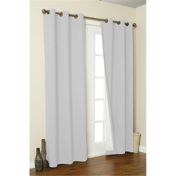Commonwealth Home Fashions Thermalogic Insulated Solid Color Grommet Top Curtain Panel Pairs 72 in., White - 70370-188-001-72