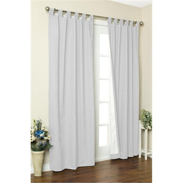 Commonwealth Home Fashions Thermalogic Insulated Solid Color Tab Top Curtain Pairs 72 in., White - 70292-153-001-72