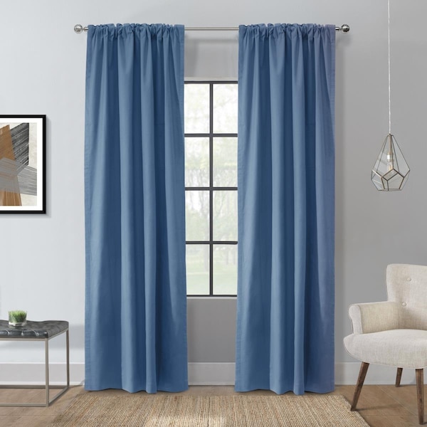 Kd Americana 40 x 84 in. Weathermate Topsions Curtain Panel; Blue - KD2838586