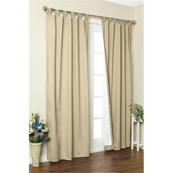 Escenografia Thermalogic Insulated Solid Color Tab Top Curtain Pairs 72 in., Khaki - ES2839688