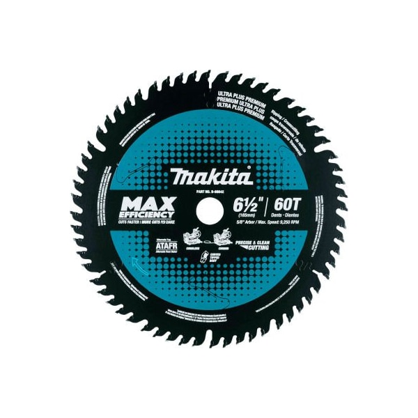 Makita Makita Carbide-Tipped Max Efficiency Miter Saw Blade, 6-1/2inDia, 60 TPI - B-69842