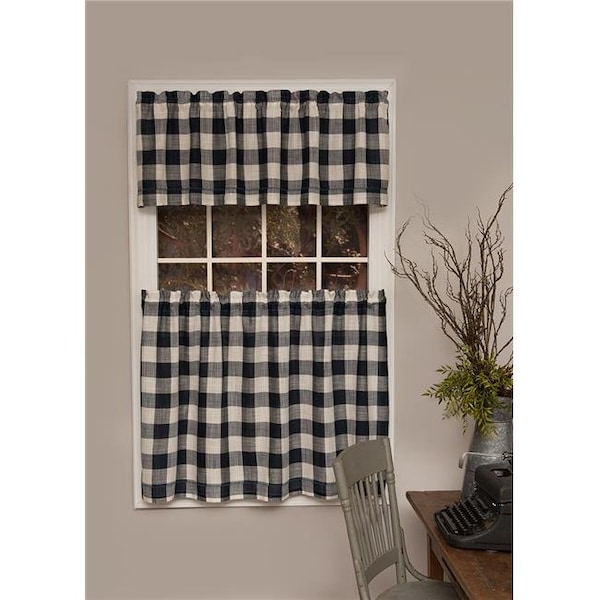 Heritage Lace Heritage Lace BU-5530NV 55 x 30 in. Buffalo Check Tier - BU-5530NV