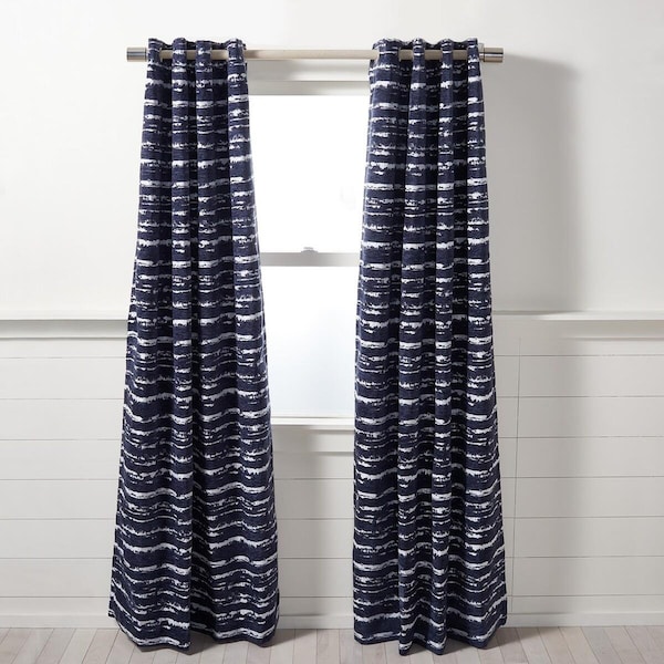 Safavieh 52 x 96 in. Brynleigh Single Panel Window Treatment, Navy - WDT1057A-5296