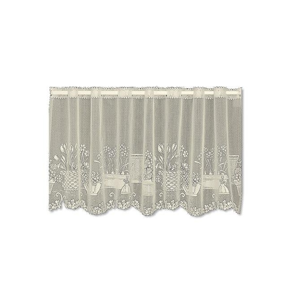 Downton Abbey Downton Abbey 6275E-6024 Window Garden 60 x 24 in. Tier - Ecru - 6275E-6024