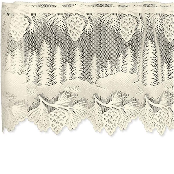 Doba-Bnt 60 x 16 in. Pinecone Valance, White - SA306057