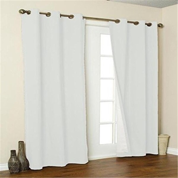 Commonwealth Home Fashions Commonwealth Home Fashion 54 in. Thermalogic Insulated Grommet Top Curtain, White - 70370-188-001-54