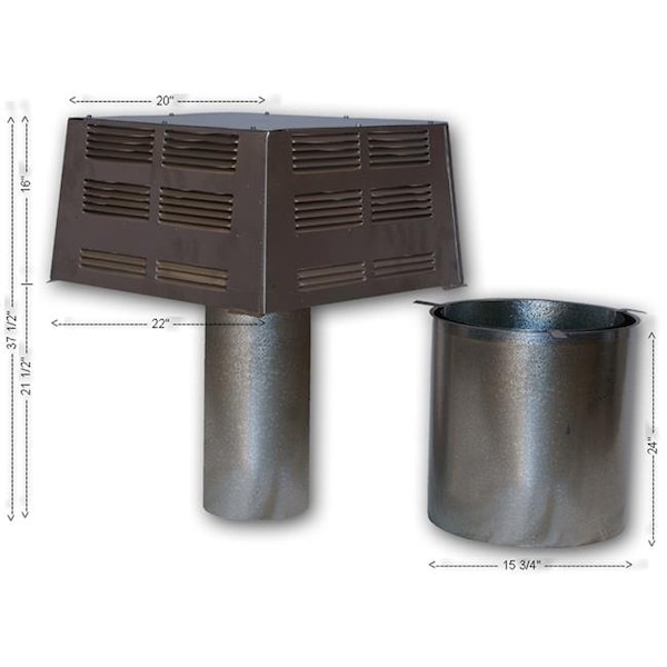 Superior Superior STL-12DMP 12 in. Square Top with Slip Section Painted; Black - STL-12DMP