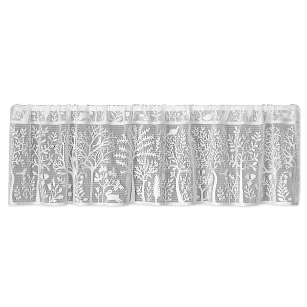 Micasa Heritage Lace  60 x 15 in. Rabbit Hollow Valance; White - MI732307