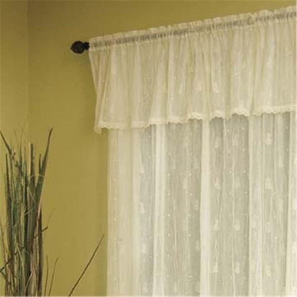 Heritage Lace Pineapple 45 x 15 in. Valance, White - 7170W-4515HT