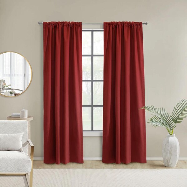 Kd Americana 40 x 63 in. Weathermate Topsions Curtain Panel; Burgundy - KD2841736