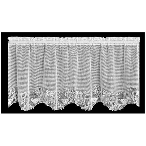 Heritage Lace Birds and Berries 60 x 30 in. Drop Tier, Ecru - 6345E-6030