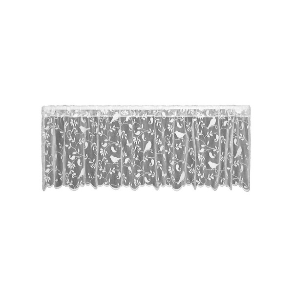 Micasa Heritage Lace  60 x 18 in. Bristol Garden Valance; White - MI747054