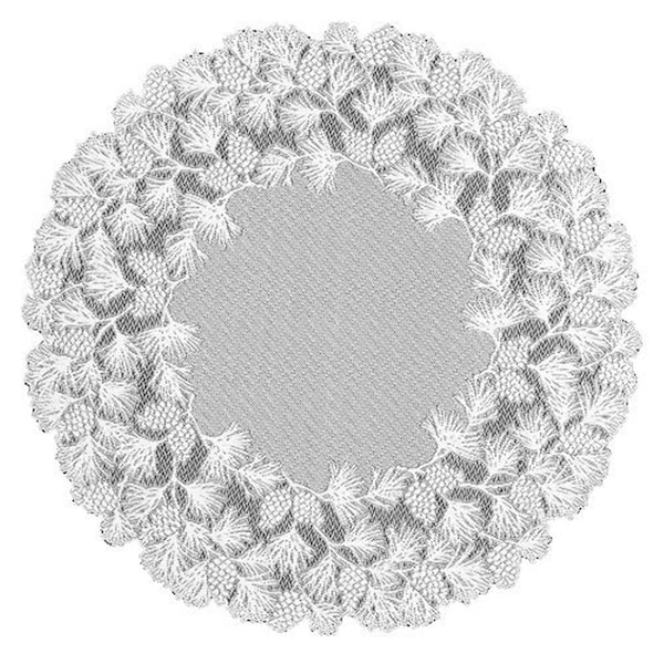 Heritage Lace Woodland 48 in. Round Topper - Ecru - WL-4800E