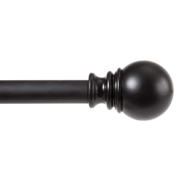 Kenney Mfg Kenney Layla 1" Value Decorative Window Curtain Rod, 30-84", Black - KN87002V1NP