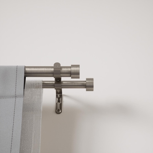 Umbra Umbra Cappa Nickel Silver Double Curtain Rod 120 in. L X 180 in. L - 1014402-411
