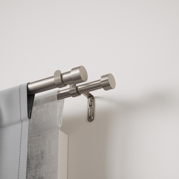 Umbra Umbra Cappa Nickel Silver Double Curtain Rod 120 in. L X 180 in. L - 1014402-411