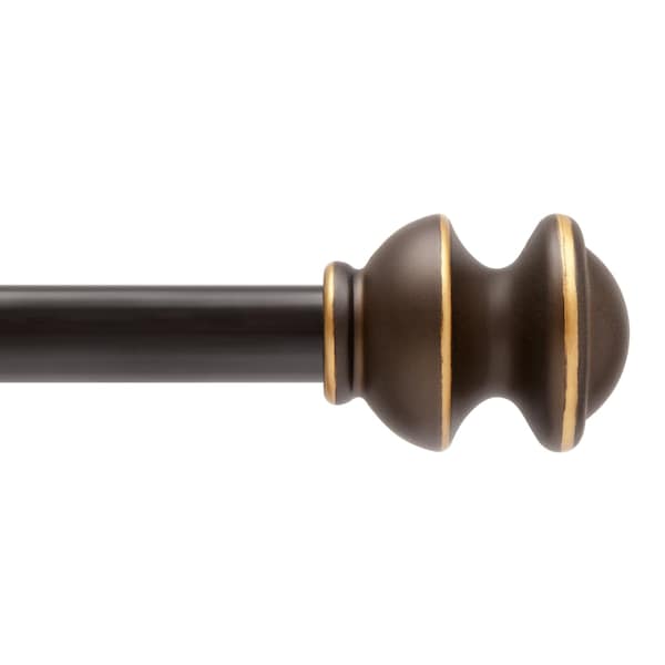 Kenney Mfg Kenney Kendall 5/8" Standard Decorative Window Curtain Rod, 28-48", Oil Rubbed Bronze - KN71718V1