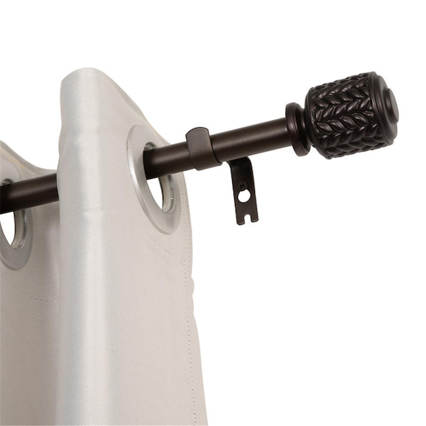 Escenografia 0.75 in. Curtain Rod for 86-120 in. Windows, Oil Rubbed Bronze - ES3264274