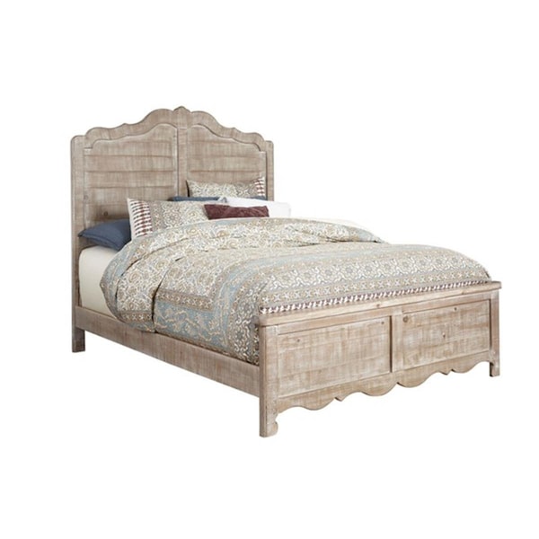 Progressive Furniture B643-94-95-78 Chatsworth Chalk King Panel Bed - B643-94/95/78