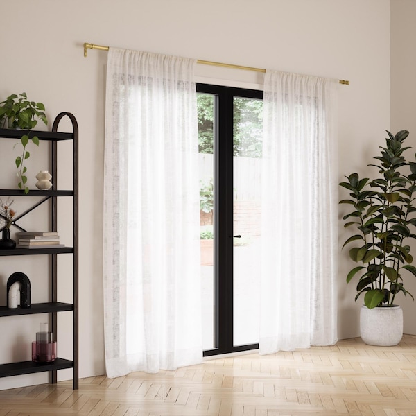 Umbra Sheera White Curtain 52 in. W X 84 in. L - 1017285-660