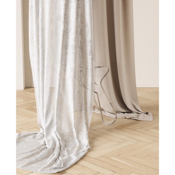 Umbra Sheera White Curtain 52 in. W X 84 in. L - 1017285-660