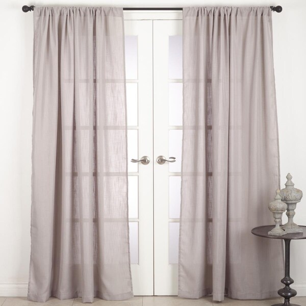 Doba-Bnt 54 x 108 in. Nali Rod Pocket Semi Sheer Window Curtain Panel, Taupe - SA1625233