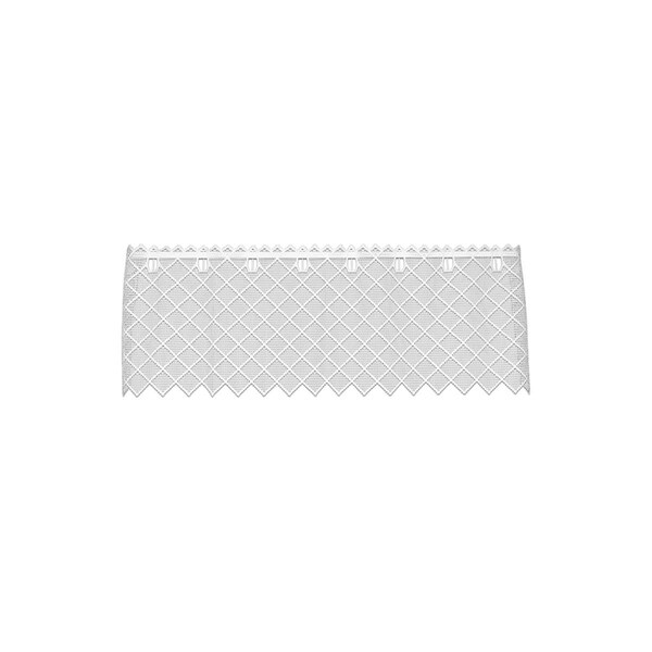 Back2Basics 48 x 16 in. Filet Crochet Valance, White - BA2585606