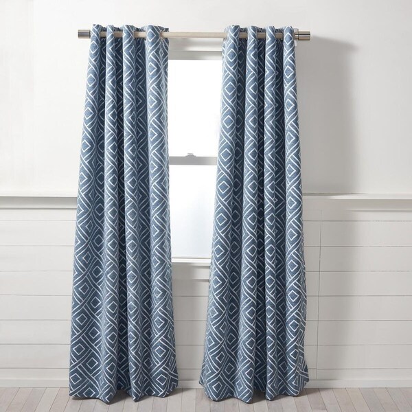 Safavieh 52 x 96 in. Cecille Single Panel Window Treatment, Blue - WDT1056B-5296