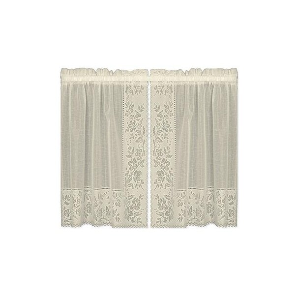 Heritage Lace Heritage Lace 6280E-6030PR Sonata 60 x 30 in. Tier Pair - Ecru - 6280E-6030PR