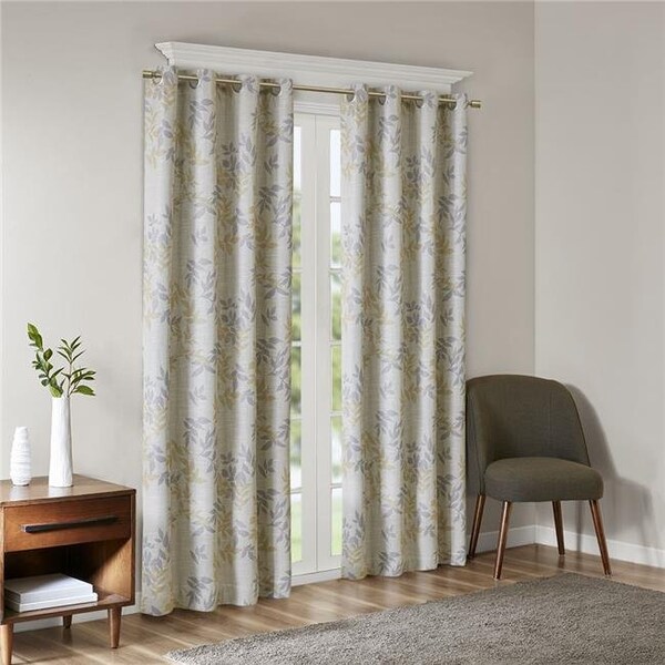 Sunsmart Sunsmart SS40-0022 50 x 84 in. Printed Botanical Blackout Panel - Yellow - SS40-0022
