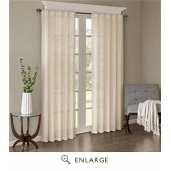 Madison Park Madison Park MP40-4525 42 x 84 in. Harper Solid Crushed Window Panel Pair; Cream - MP40-4525