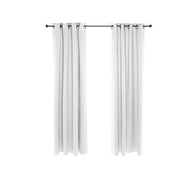 Furinno Collins Blackout Curtain, 52 x 84 in. - 2 Panels - White - 2-FC66004WH